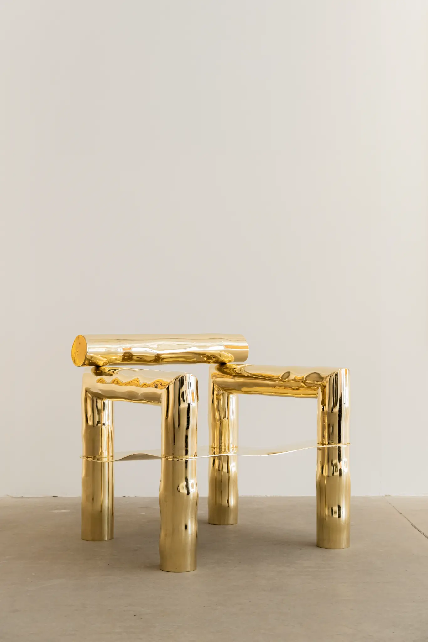 Chair BOBI by Atelier Tison – Brass Sculpture, 2023